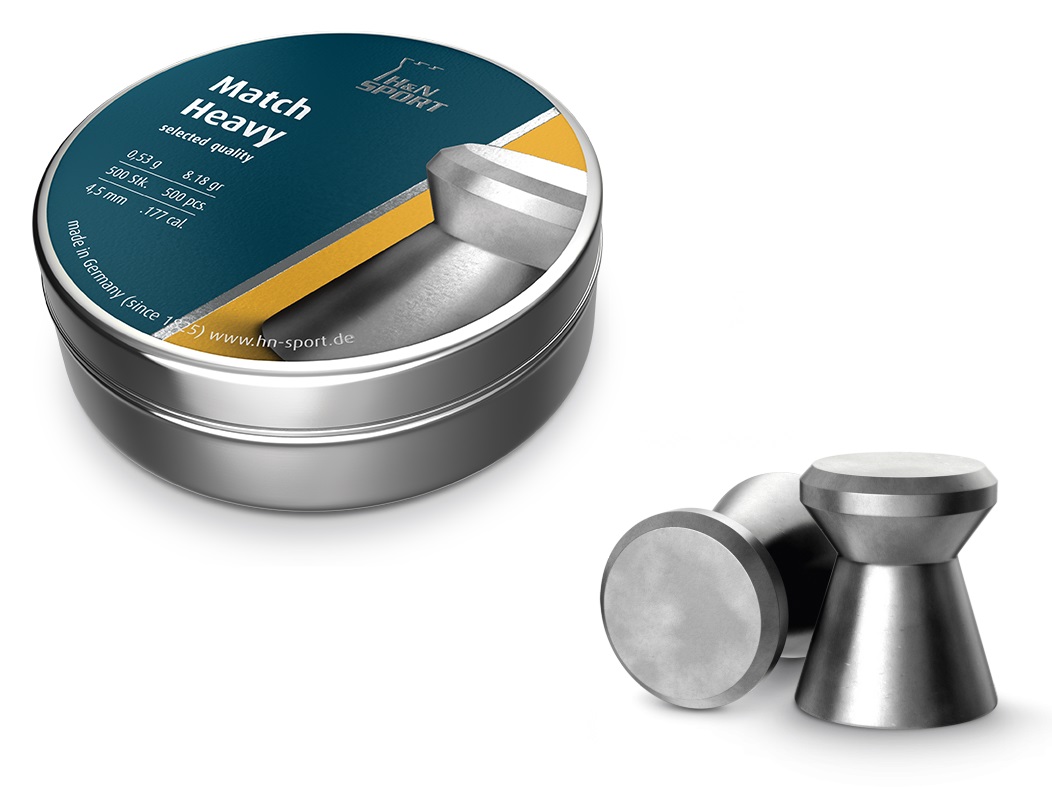 H&N Match Heavy 4.50mm Airgun Pellets tin of 500